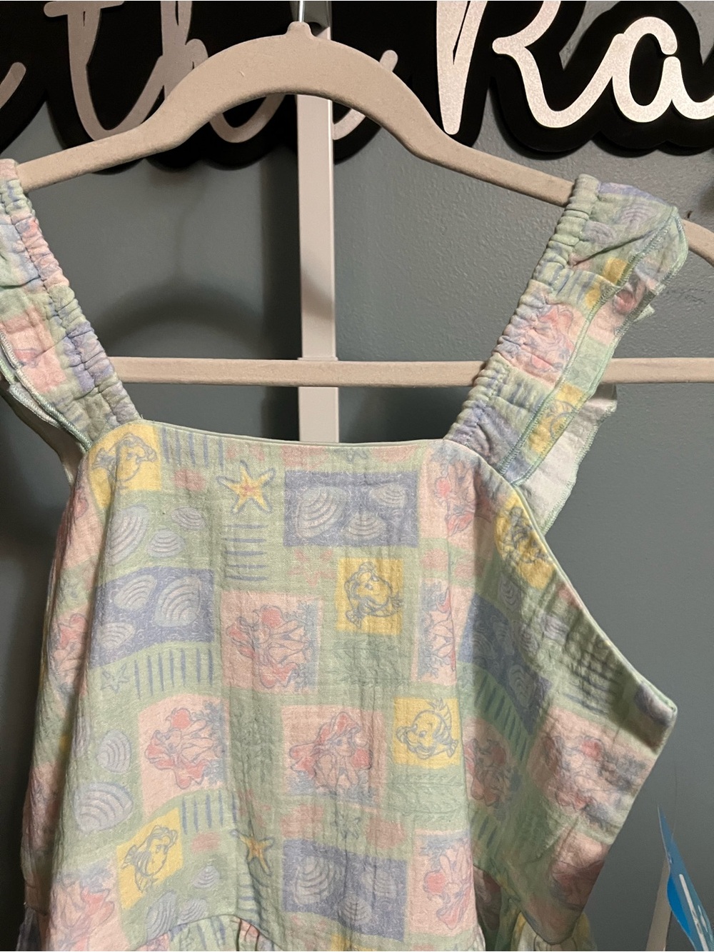 Disney Little Mermaid Pastel Tank Smocked Sun Dress NWT - Picture 2 of 4